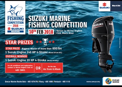 SUZUKI MARINE FISHING COMPETITION 2018 COMING SOON!